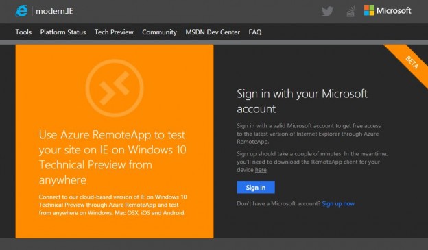 remoteIE – Internet Explorer auf Mac, iOS und Android